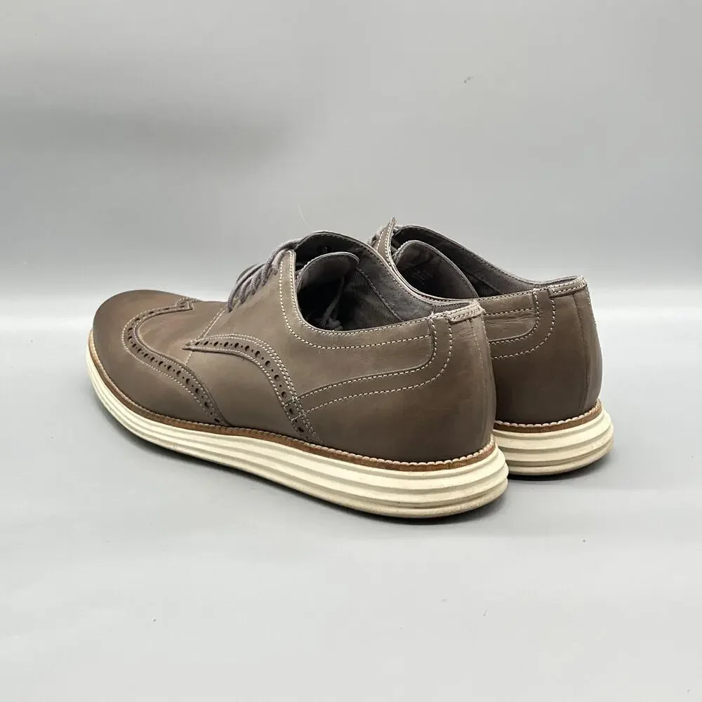 Cole Haan Shoes Mens 11.5 Brown Leather Grand OS Wingtip Oxford Dress Brogue